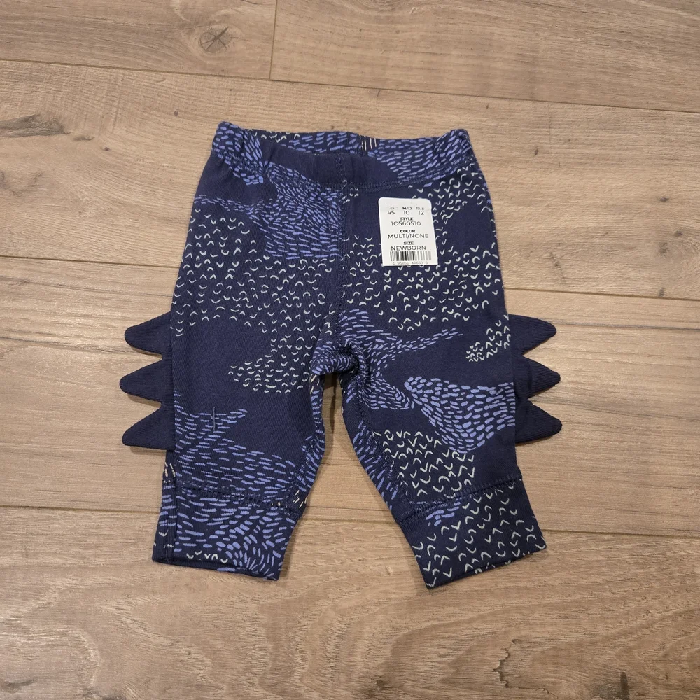 🌻 NWT Carter’s Dino Spiked Blue Camo Jogger Pants - NB 🦖